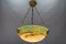 French Art Deco Green Glass Pendant Light by Muller Frères Luneville, 1920s, Image 3