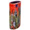 Italian Multicolor Ceramic Umbrella Stand or Vase with Elliptical Base, 1960s 1