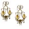 Florentine Gilded Crystal Sconces, 1960s, Set of 2, Image 1