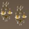 Florentine Gilded Crystal Sconces, 1960s, Set of 2, Image 9