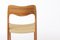Vintage Teak Model 71 Chair by Niels Moller, 1950s, Image 4