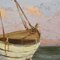 Léon Zeytline, Côte d'Azur Meereslandschaft mit Weißem Boot, Frühes 20. Jh., Ölgemälde, Gerahmt 4