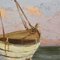 Léon Zeytline, Cote d'Azur Seascape with White Boat, Early 20th Century, Oil Painting, Framed 4