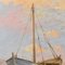 Léon Zeytline, Cote d'Azur Seascape with White Boat, Début du 20e siècle, Peinture à l'huile, Encadrée 5