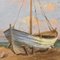 Léon Zeytline, Cote d'Azur Seascape with White Boat, Early 20th Century, Oil Painting, Framed 3