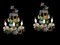 Large Murano Glass Flower Tole Sconces, 1960s, Set of 2, Image 4