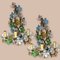 Large Murano Glass Flower Tole Sconces, 1960s, Set of 2, Image 13
