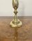 Large Victorian Brass Queen of Diamonds Candlesticks, 1890, Set of 2, Image 3