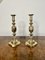Large Victorian Brass Queen of Diamonds Candlesticks, 1890, Set of 2, Image 4