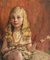 William A. Cuthbertson, niña con varita, de principios del siglo XX, óleo sobre lienzo, enmarcado, Imagen 9