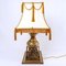 Brass Table Lamp in Silk Gold Thread from Shiva, Image 1