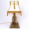 Brass Table Lamp in Silk Gold Thread from Shiva 6