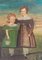 American School Artist, Kinder stehen in einer Landschaft, 19. Jh., Großes Öl auf Leinwand 4