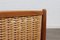 Vintage Danish Teak Rattan Bed, 1960s 9