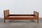 Vintage Danish Teak Rattan Bed, 1960s 1