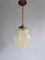 Art Decor Hanging Lamp in Pale Green Crackled Glass, 1930s, Image 1