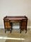 Victorian Walnut Freestanding Kneehole Desk with Leather Top, 1880s 1