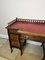Victorian Walnut Freestanding Kneehole Desk with Leather Top, 1880s 3