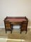 Victorian Walnut Freestanding Kneehole Desk with Leather Top, 1880s 2