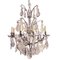 French Bronze Chandelier with Clear and Purple Drops, 19th Century 1