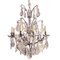 French Bronze Chandelier with Clear and Purple Drops, 19th Century, Image 1