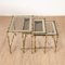 Tables in Brass, Bamboo and Glass from Maison Baguès, 1970s, Set of 3, Image 3