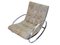Mid-Century Modern Chrome Steel Tube Rocking Chair with Croco-Style Upholstery, Image 2