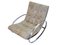 Rocking Chairs Mid-Century en Tube d'Acier Chrome avec Tapisserie Croco-Style 2