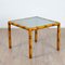 Bamboo Wooden Auxiliary Table in Cannage and Square Glass, 1970s, Image 5
