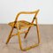 4 Folding Bamboo, Rattan and Brass Chairs, Italy, 1970s, Set of 4, Image 6
