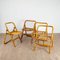 4 Folding Bamboo, Rattan and Brass Chairs, Italy, 1970s, Set of 4 3