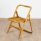 4 Folding Bamboo, Rattan and Brass Chairs, Italy, 1970s, Set of 4 7