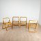 4 Chaises Pliantes en Bambou, Rotin et Laiton, Italie, 1970s, Set de 4 2