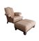 20th Century Large Victorian Club Armchair and Ottoman, Set of 2, Image 1