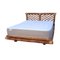 Vintage Bamboo Bed with Nightstands, Set of 3 4