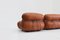 Soriana Lounge Set in Cognac Leather by Afra & Tobia Scarpa for Cassina, 1970s, Set of 2 17