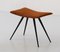 Italian Stool in Cognac Suede Leather, 1950s, Image 2