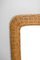 Large Square Wicker Mirror Hand Wrapped by Hand, Italy, 1980s, Image 3