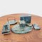 Art Deco Desk Set in Green Marble, Italy, 1930s, Set of 6 7