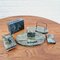 Art Deco Desk Set in Green Marble, Italy, 1930s, Set of 6, Image 1