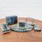 Art Deco Desk Set in Green Marble, Italy, 1930s, Set of 6 8