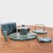 Art Deco Desk Set in Green Marble, Italy, 1930s, Set of 6 12