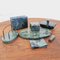 Art Deco Desk Set in Green Marble, Italy, 1930s, Set of 6 2