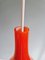 Lámpara de suspensión escandinava en naranja opalino, años 60, Imagen 5