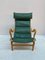 Pernilla 69 Armchair in Green Leather by Bruno Mathsson for Dux, 1960s 1