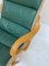 Pernilla 69 Armchair in Green Leather by Bruno Mathsson for Dux, 1960s 6