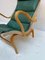 Pernilla 69 Armchair in Green Leather by Bruno Mathsson for Dux, 1960s 2