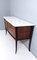 Vintage Black Walnut Dresser with Carrara Marble Top by Dassi, Italy 8