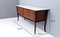 Vintage Black Walnut Dresser with Carrara Marble Top by Dassi, Italy 18