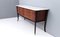 Vintage Black Walnut Dresser with Carrara Marble Top by Dassi, Italy 7